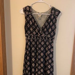 Black and white pattern dress